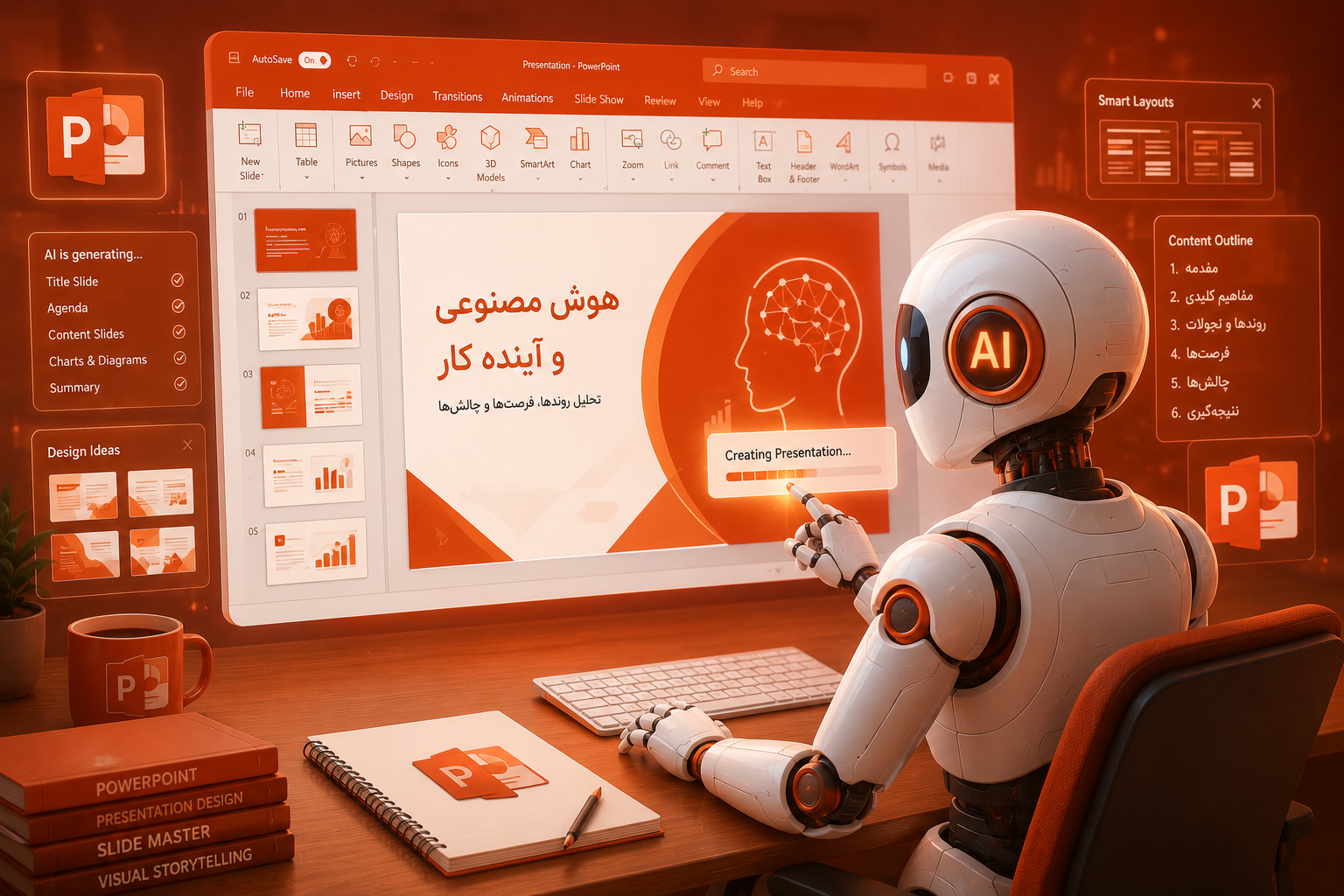 ساخت پاورپوینت با هوش مصنوعی | راهنمای کامل + معرفی بهترین ابزارها در 2026