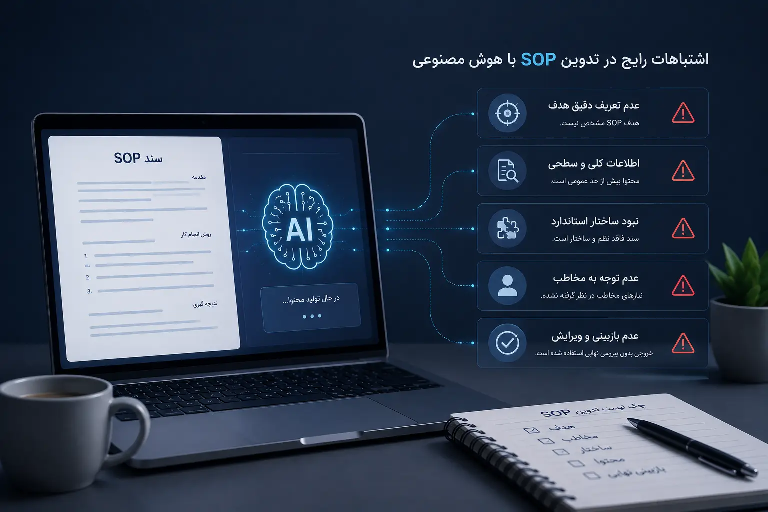 اشتباهات رایج در تدوین SOP با هوش مصنوعی