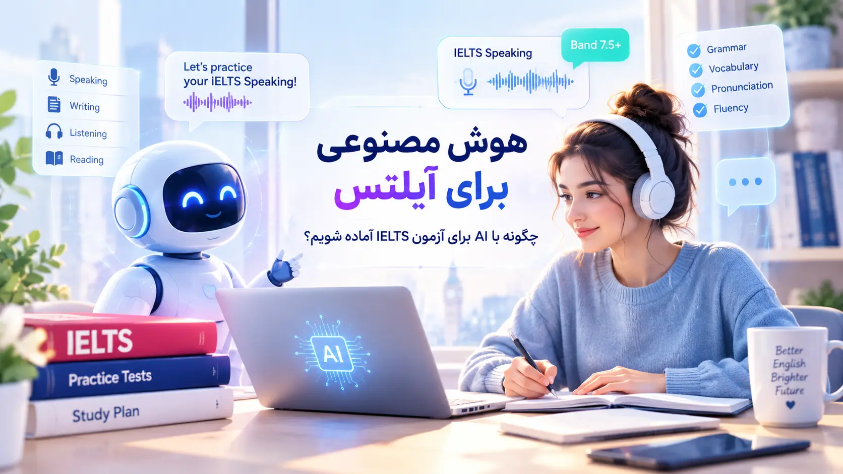 هوش مصنوعی برای آیلتس،چگونه با AI برای آزمون IELTS آماده شویم؟